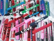 12 pcs Assort Color Slap or Snap On Wristband Bracelet Kids Party Favor Supplies