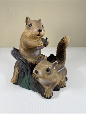 Vintage 2001 Artline Chipmunks Tesin Garden Figurine 7 In. Tall