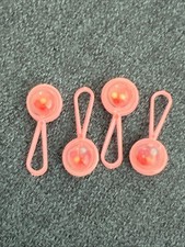LOT DE 4 HOCHETS ROSE POUR POUPÉE / POUPON / BAMBINO  - JOUET MINIATURE 4 CMS