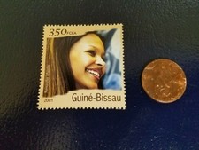 Samantha Mumba Singer Performer Entertainer 2001 Guine-Bissau Perforated Stamp