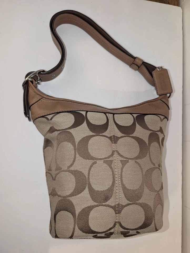 Bolso Cubo Soho Y2K Vintage Coach Signature Monograma Lona F13358 Foto 3 de 4