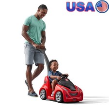 Push Around Buggy Kids Toddler Ride On Car W/ Steering Wheel Cup Holder New