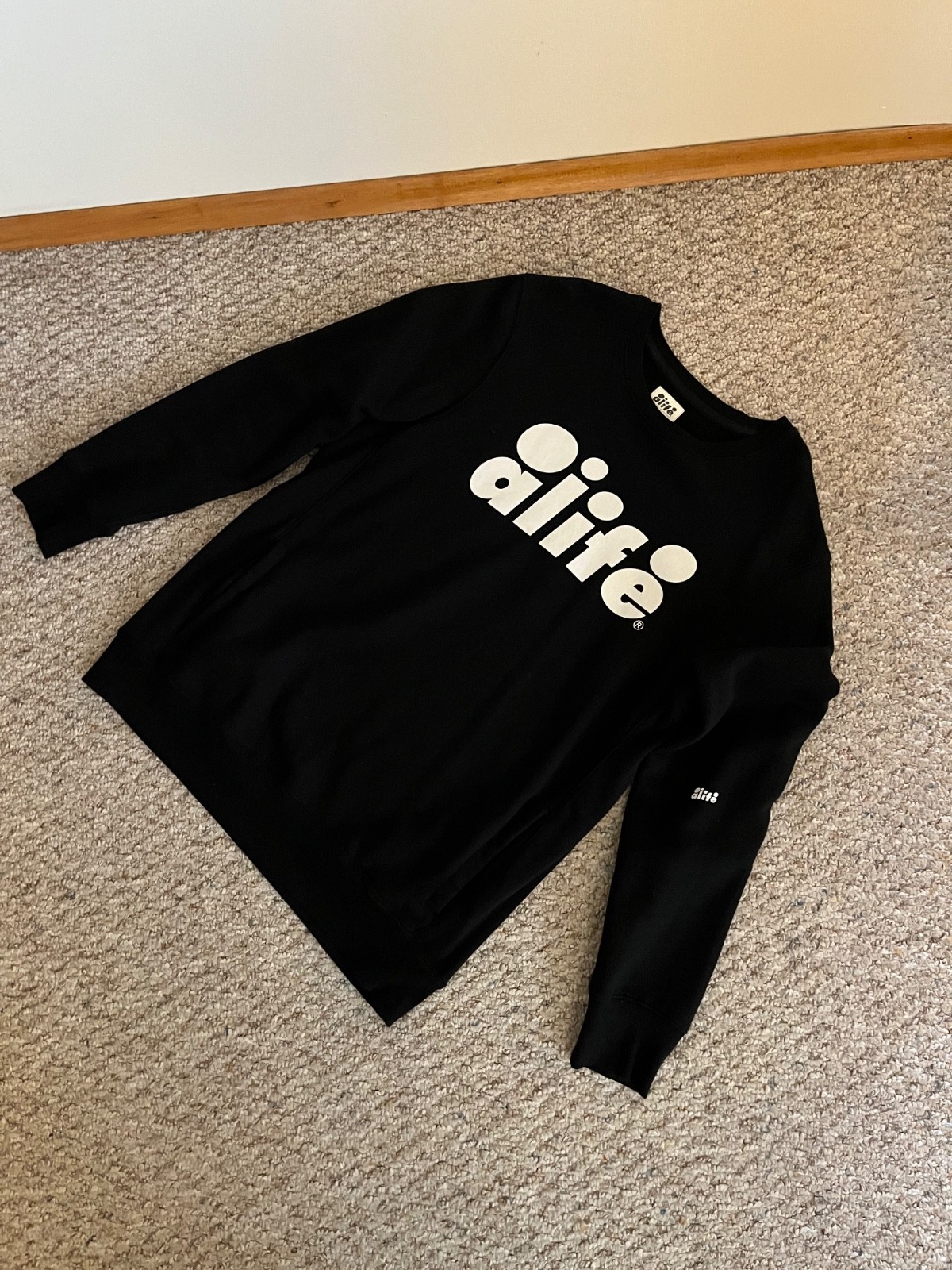 Alife Basic Logo Black Crew Neck Sweater Size XXL… - image 2