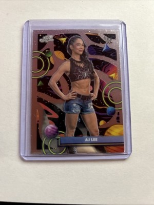 2026 TOPPS CHROME COSMIC WWE AJ LEE BASE CARD