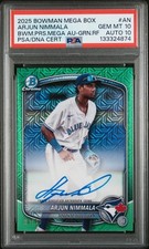 🔥 ARJUN NIMMALA PSA 10 / Auto 10 GEM MINT — RARE GREEN MOJO /99 🔥