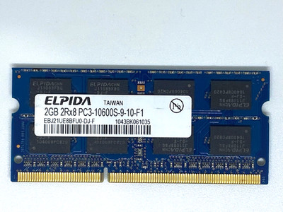 Elpida RAM 2GB DDR3 1333MHz SO-DIMM 204pin EBJ21UE8BFU0-DJ-F