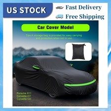 Outdoor Car Cover Waterproof Dust-proof Custom Black With Zipper For With Lock Outdoor Car Cover Waterproof Dust-proof Custom Black With Zipper For With Lock