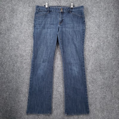 Gap Jeans Womens 12 Blue Curvy Flare Mid Rise Dark Wash Zip Fly Western Denim
