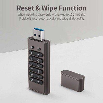 128GB 256-bit Encrypted USB Drive Password Secure Flash Drive USB3.0 U Disk S2U3