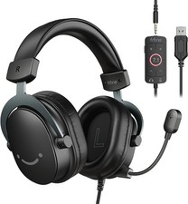 Wired Gaming Headset, USB Headphone with 7.1 Surround Sound, Detachable M