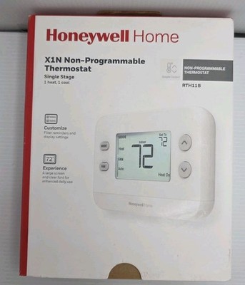 HONEYWELL HOME X1N RTH11B NON-PROGRAMMABLE THERMOSTAT SINGLE STAGE 1 HEAT 1 COOL