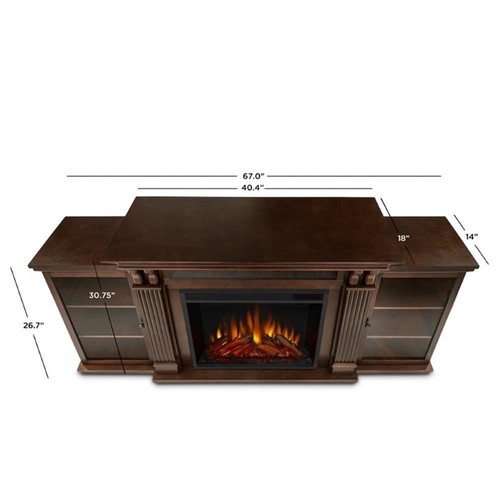 Real Flame Calie TV Stand with Electric Fireplace in Dark Espresso - Bild 7 von 24