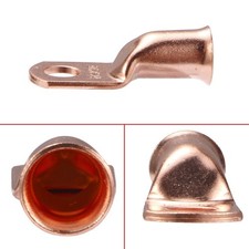 2pcs Gauge 2/0 Cable Ends Lugs Copper 3/8" Ring Battery Terminal Wire Connector