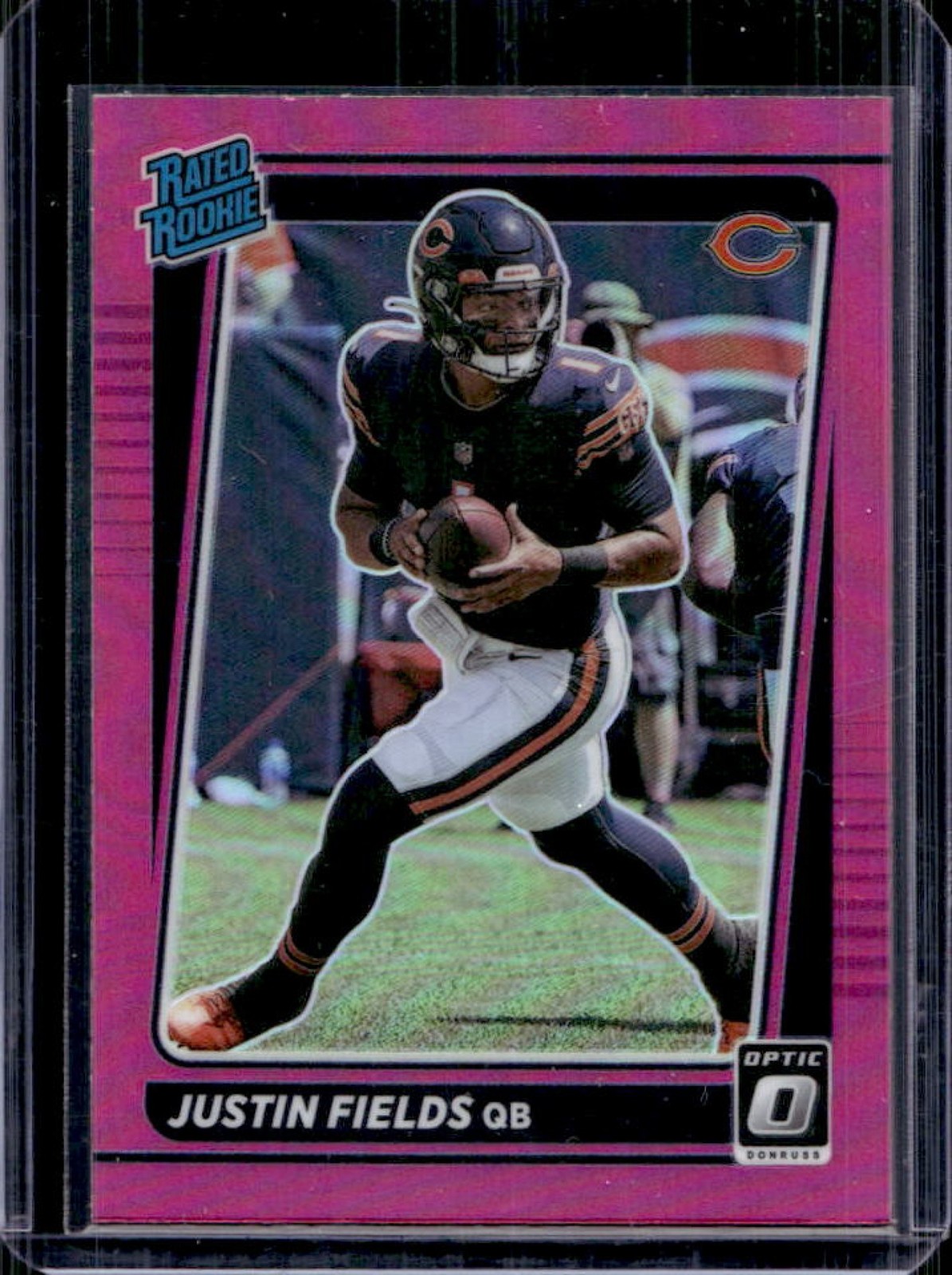 2021 Donruss Optic Justin Fields Pink Rated Rookie #204 Bears