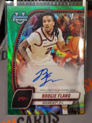 2024-25 Bowman Chrome U - Boogie Fland 1st Green  Wave Refractor Auto  /85 #11