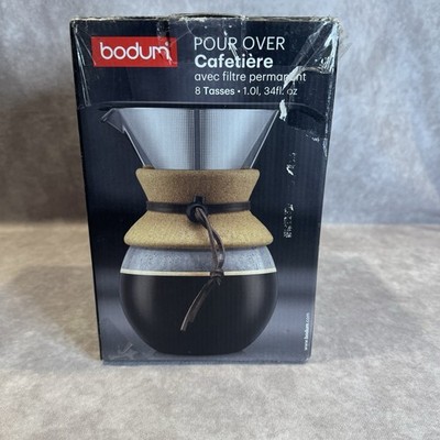 BODUM 17oz Pour Over Coffee Maker, High-Heat Borosilicate Glass with Reusable...