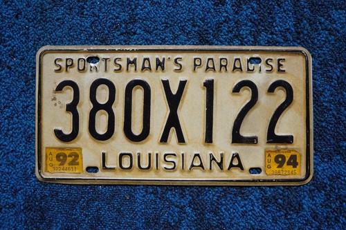 1992 - 1994 Louisiana License Plate