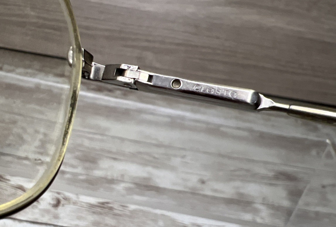 1980's Eyeglass FRAMES ONLY Oversized Square Meta… - image 8