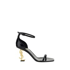 Saint Laurent Opyum Women Black Sandals Leath...