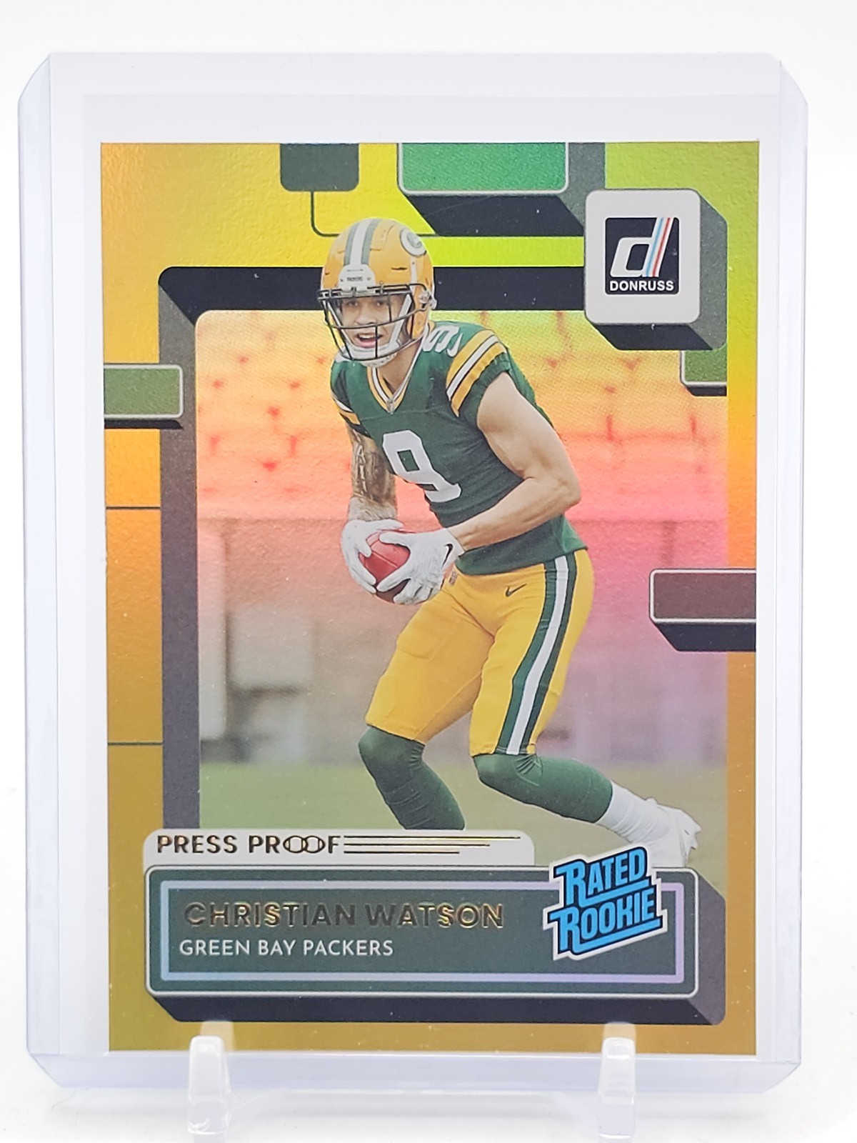 Christian Watson Panini Donruss #319 Press Proof Gold
