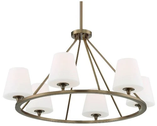 Crystorama Keenan 31 1/4"W Vibrant Gold 6-Light Chandelier - Picture 2 of 9