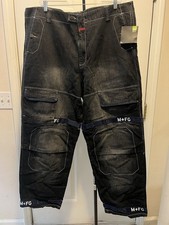 Vintage Baggy Y2K Marithe Francois Girbaud Shuttle Tape Rave Cargo Jeans 42x34