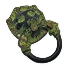 LARGE Cast Iron Antique Style Rustic LION HEAD Door Knocker Victorian Knock