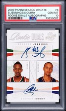 2009-10 STEPHEN CURRY Panini Season Update Rookie Duals AUTO /49 PSA 10 💎 Pop 3
