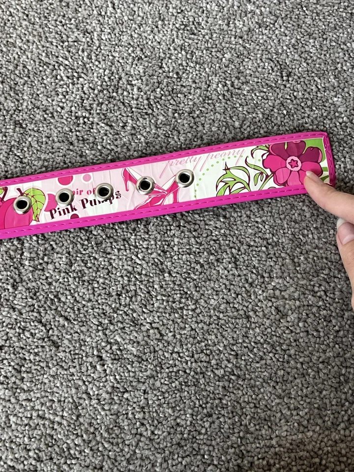 Vintage Pink Euro Hustler Inspired Belt Retro Graphics Poodle, Popsicle 40in LG - Image 4 of 4