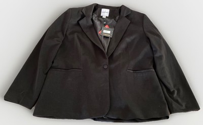 Unique 21 Black Single Breasted Blazer Jacket Women s  Stretch Size 16 NWT