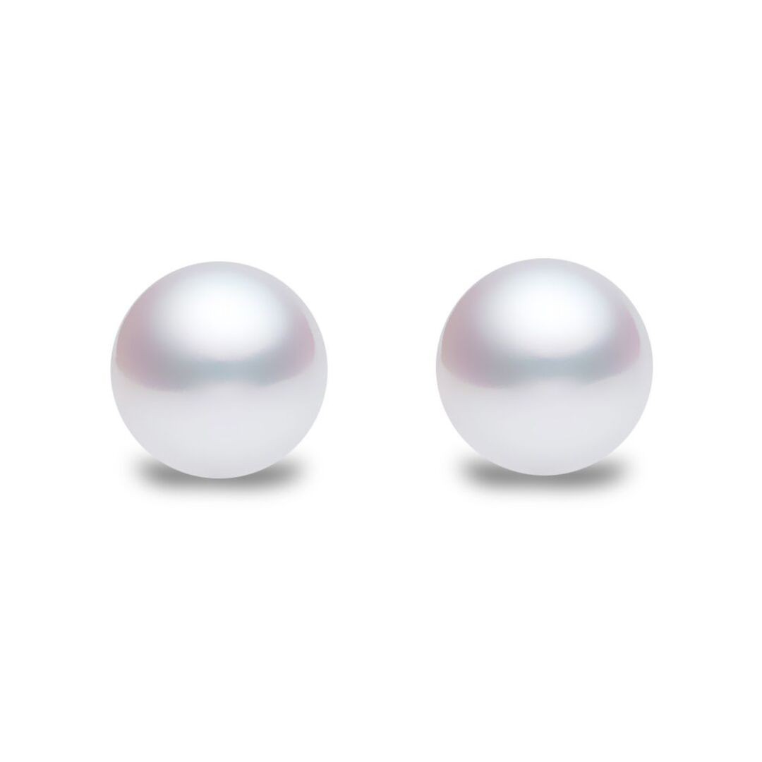 Silver Jewelco London Natural Akoya Cultured Pearl Stud Earrings 7.5mm