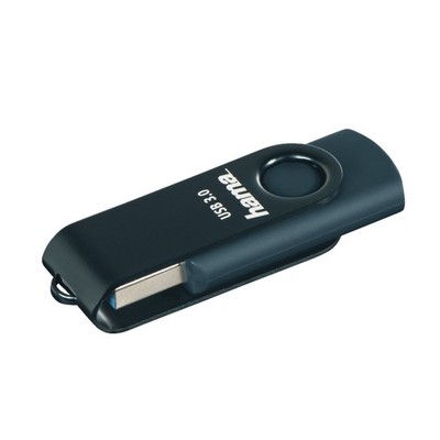 HAMA Rotate USB-Stick, 128 GB, 90 MB/s, Petrol Blau