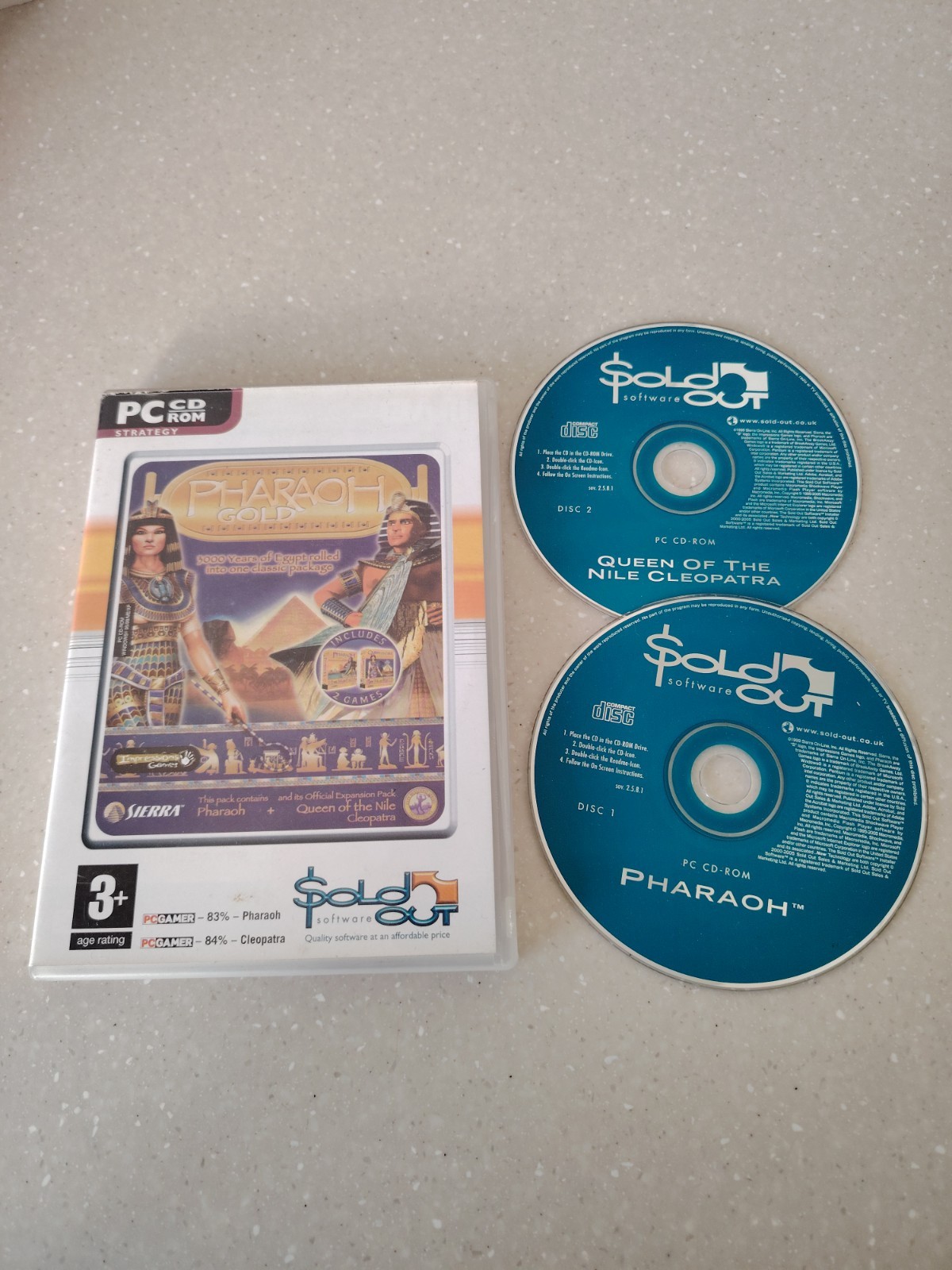 Pharaoh Gold - Pharaoh + Queen of the Nile Cleopatra Expansion Pack - PC CD (K)