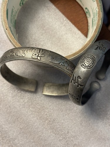 Pair Of Vintage Asian Bracelets. Unique Details