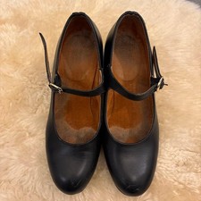 Scarpe da flamenco in pelle nera