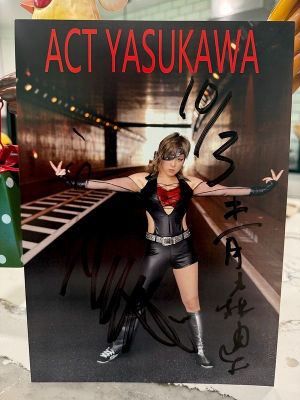 2015 STARDOM Act Yasukawa Autographed Portrait Hand Signed WWE AEW NJPW NXT