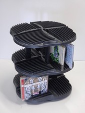 Alpha CD Storage Tower Rotating Carousel Spinner Rack Holds 120 132 Jewel Case
