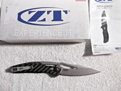 Zero Tolerance Original 0990 KVT Pocket Knife CPM 20CV Carbon Fiber Titanium USA