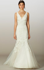 $4940 LIANCARLO COUTURE EMBROIDERED LACE MERMAID GOWN SZ 8 US