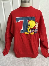 Vintage 90s Looney Tunes Tweety Sweatshirt Size Large Made In USA Crewneck