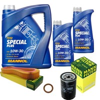 Mann Inspektionspaket 7L Mannol Special Plus 10W-30 FüR Mercedes W201 E 2.6