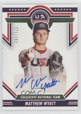 2022 Panini USA Baseball Stars & Stripes Blue Ink 71/349 Matthew Wyatt Auto 0g4