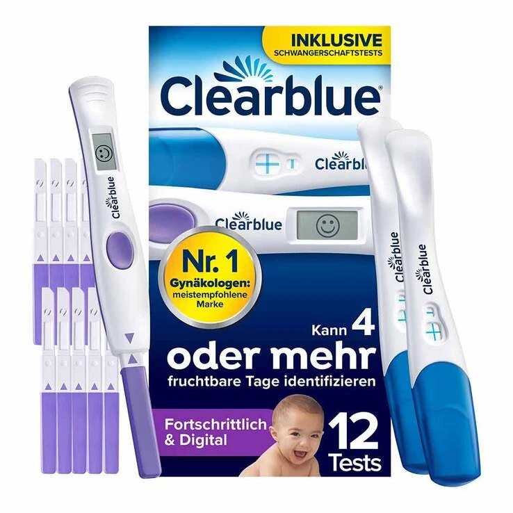 Clearblue Ovulation und Schwangerschaftstest Kombipackung · 12 St · PZN 1945561