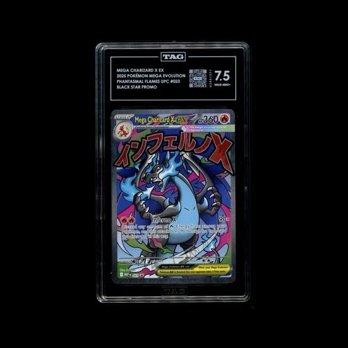 Mega Charizard X ex 2025 Pokemon Black Star Promo TAG 7.5 #23
