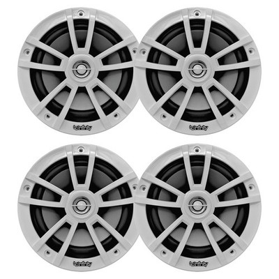 (Qty 4) of Infinity 6.5'' 225 Watt 2-Way OEM Replacement White Boat Speakers