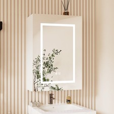 Led Lighted Medicine Cabinet Bathroom Mirror with Defogger Wall Mounted 20"X28"