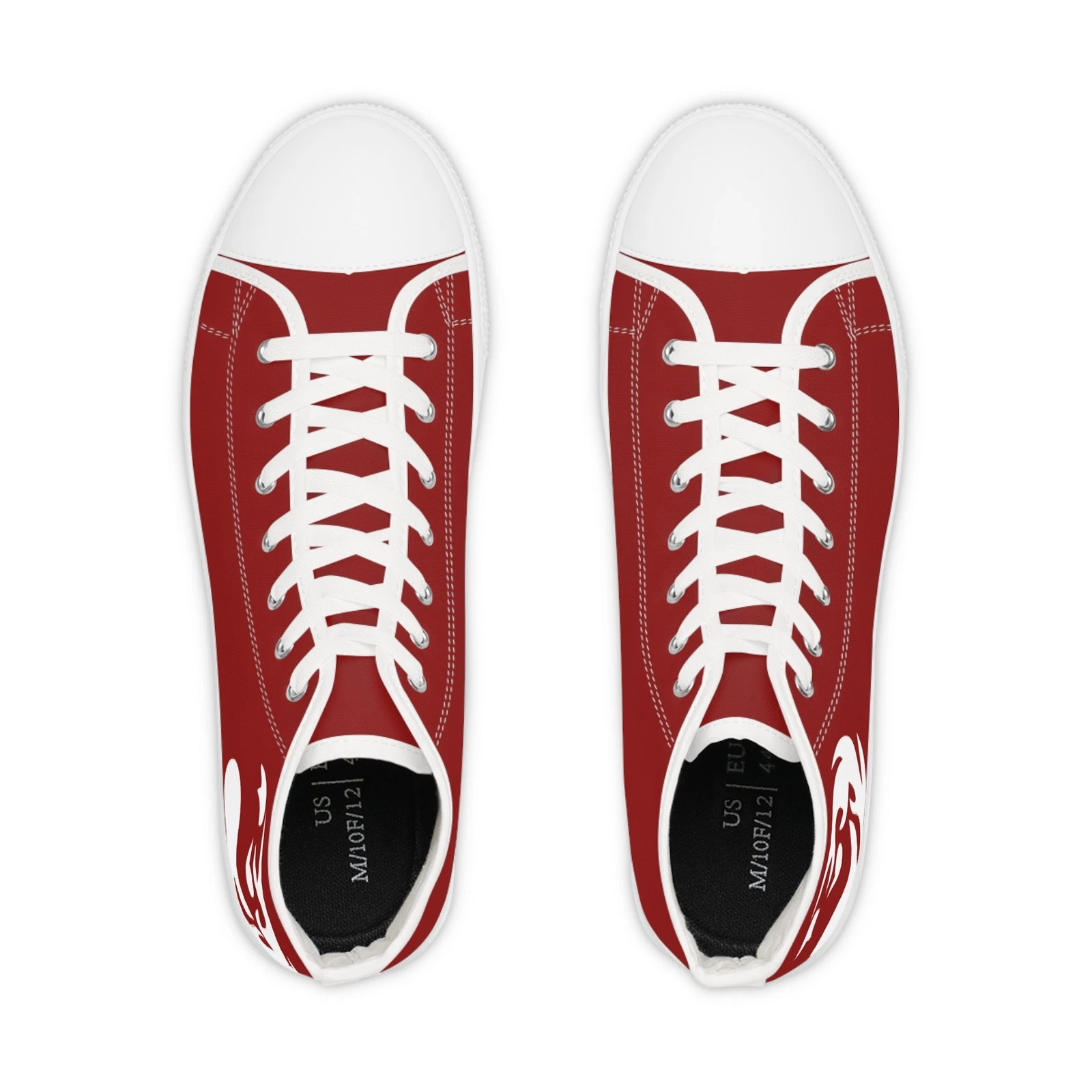 High Top Sneakers Men MTG fan art Fire Red Mana symbol game mountain Shoes