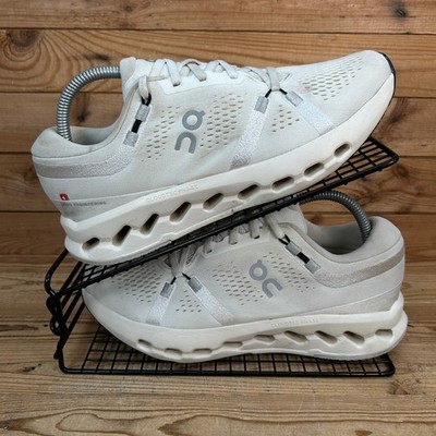 On Running Turnschuhe Damen Größe UK 7 Cloudsurfer 2 elfenbeinfarben Fitnessstudio Schweizer Schuhe