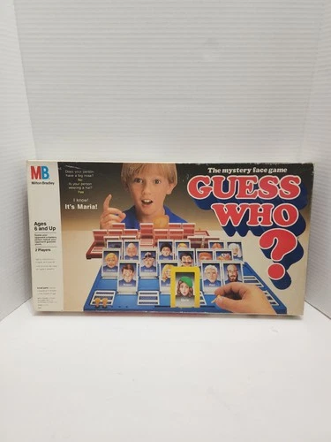 Milton Bradley Guess Who? Board Game Vintage 1987 Complete Box & Instructions