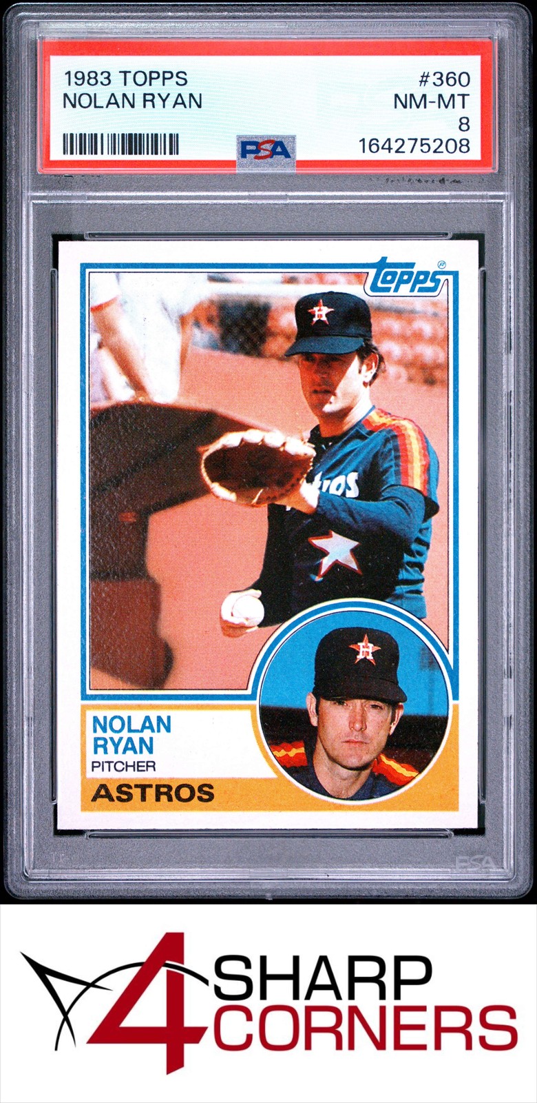 1983 TOPPS #360 NOLAN RYAN ASTROS HOF PSA 8